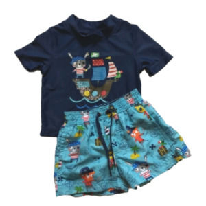 Kiko & Max Pirate Rashguard Swimsuit * 3-6M